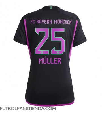 Bayern Munich Thomas Muller #25 Segunda Equipación Mujer 2023-24 Manga Corta